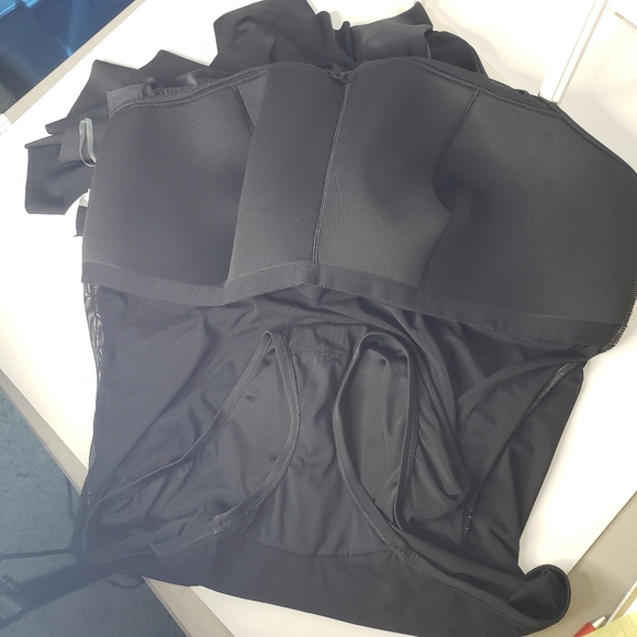 Cacique Collection Onepiece One Shoulder Ruffle Rouched Slimming Panel Modest 26 - Picture 7 of 11